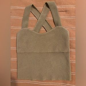 Brown Abercrombie Sweater Tank